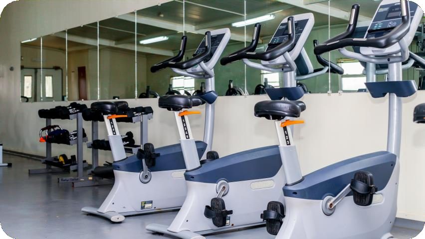 Fully equipped gymnasium